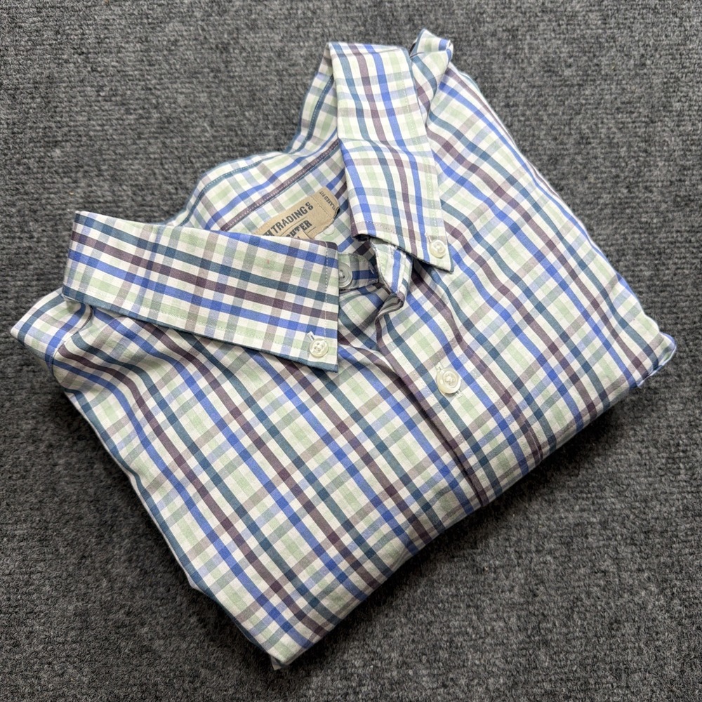 DULUTH Trading Long Sleeve Button Down Shirt Men's 3XL  Tall Plaid Office MINT!